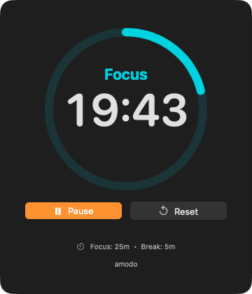 Amodo Timer - Dark Mode