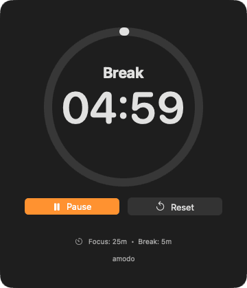 Amodo Timer - Dark Mode