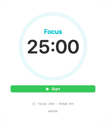 Amodo Timer - Light Mode