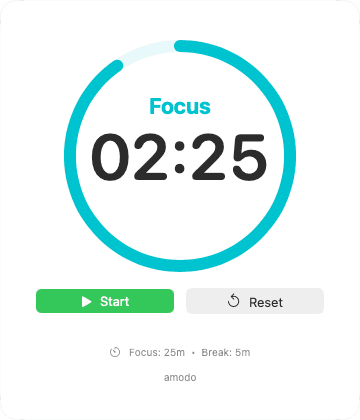 Amodo Timer - Light Mode