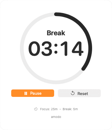 Amodo Timer - Light Mode