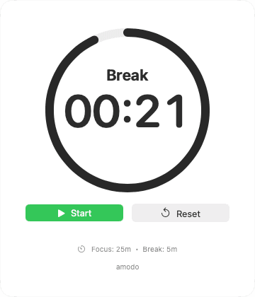 Amodo Timer - Light Mode